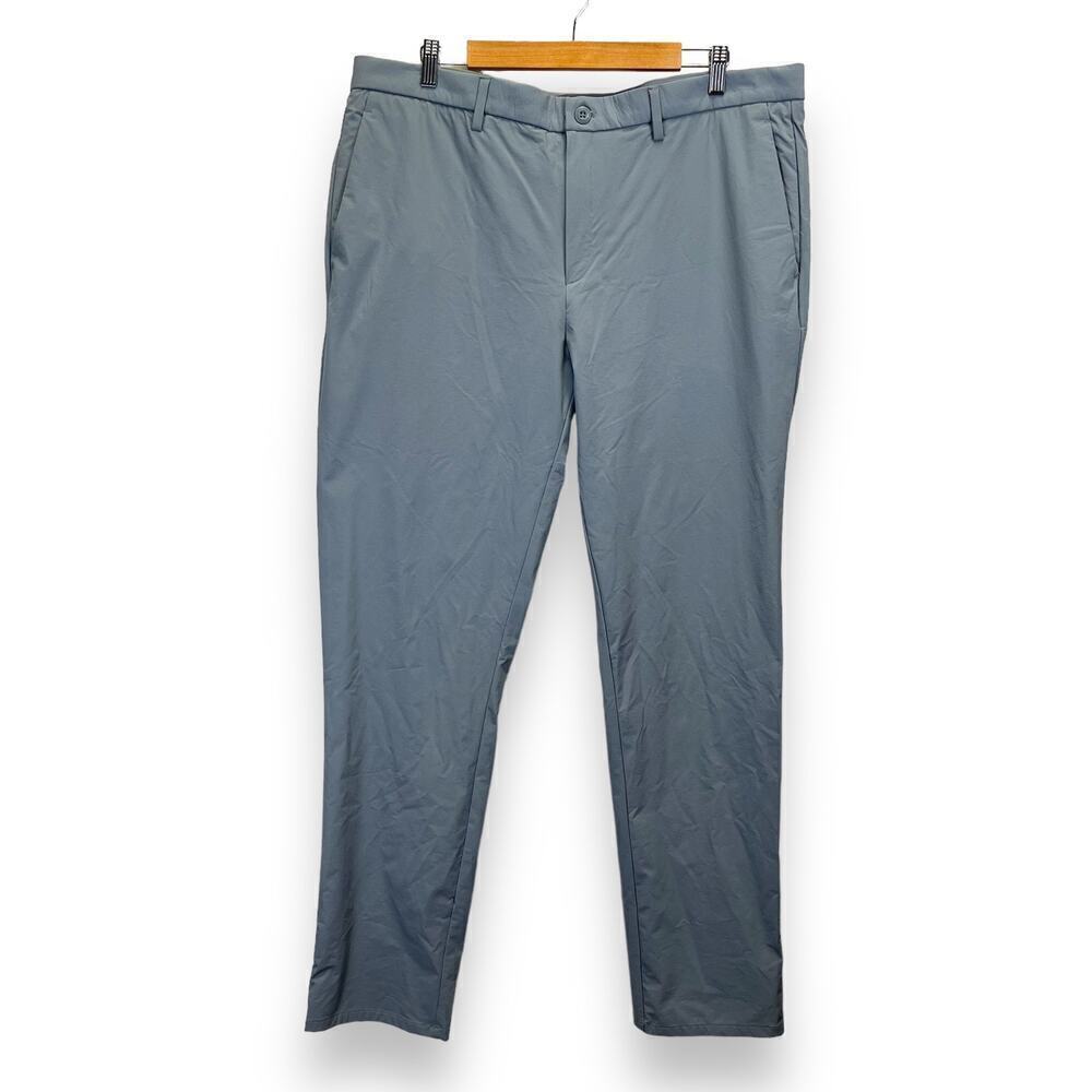 Bugatchi Pants Mens 38 Gray Golf Nylon Performance Flat Front
